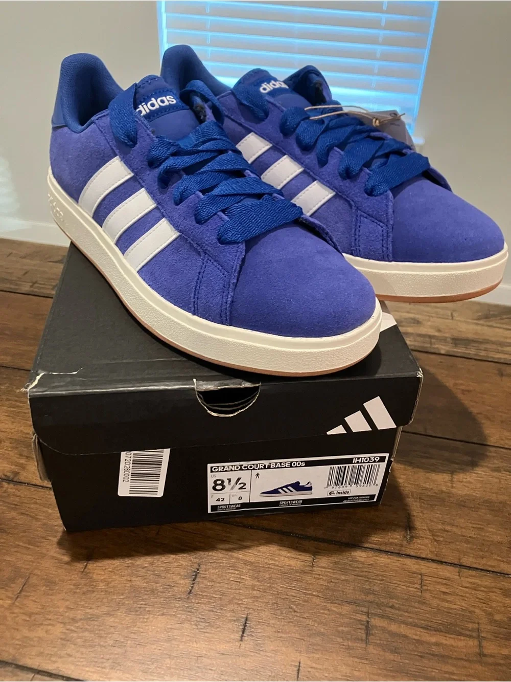 Adidas Men’s Grand Court Suede Sneakers - Blue Sz 8.5
